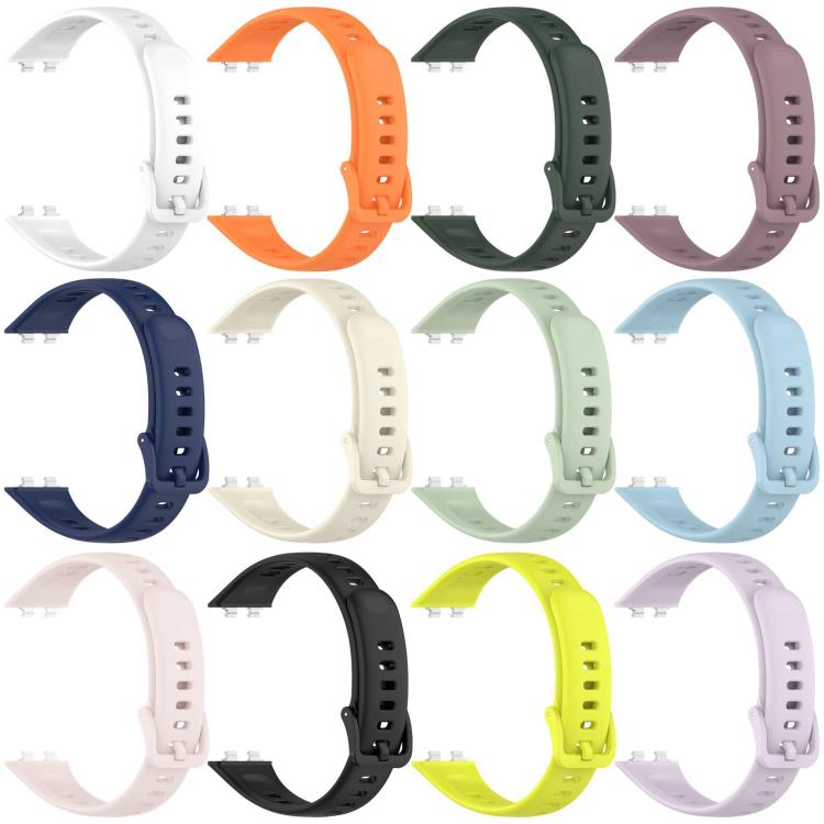 Smooth Solid‑Color Breathable Soft Silicone Replacement Watch Band Strap For Huawei Band 11 Pro / 11