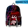Cartoon Youthful School Bags Unisex Friday Night Funkin Travel Bags 3D Print Oxford Waterproof Notebook multifunction Backpacks