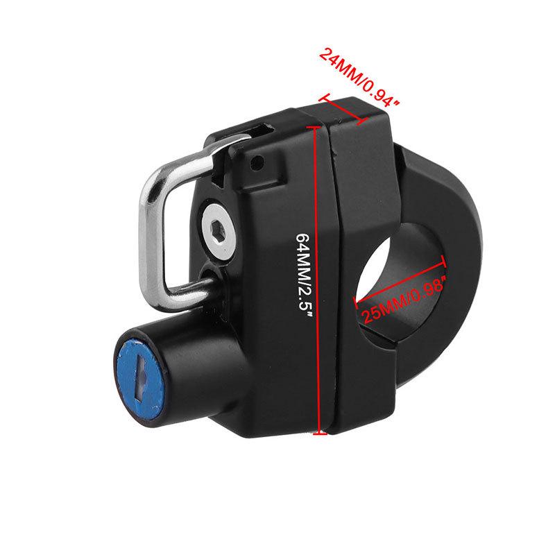 Motorcycle 25mm Handlebars Helmet Lock For  Xl 883 1200