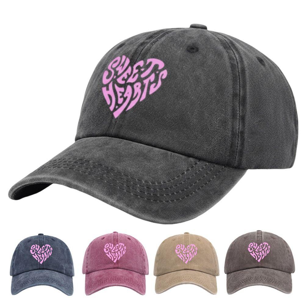 Sweet Heart Printed Visor Baseball Cap For Man Women Hiking Fishing Vacation