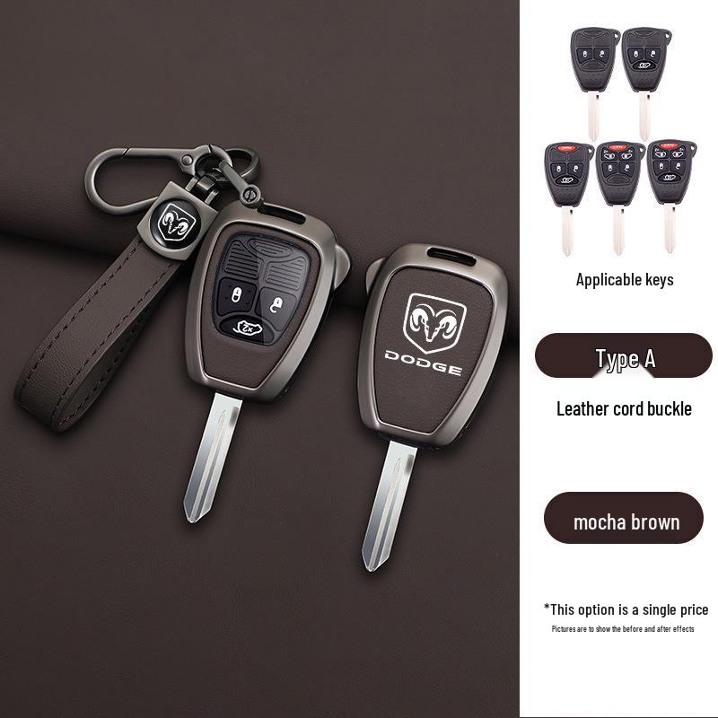 Dodge Straight Key Cover - Ku Bird Metal Shell, Vintage Remote Full Package Buckle for Men/Women