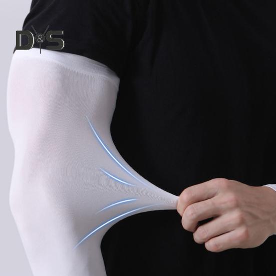 3 Pairs Ice Sleeves High Elasticity Comfortable Breathable Versatile Basic Solid Color Style UV Protection Sleeves