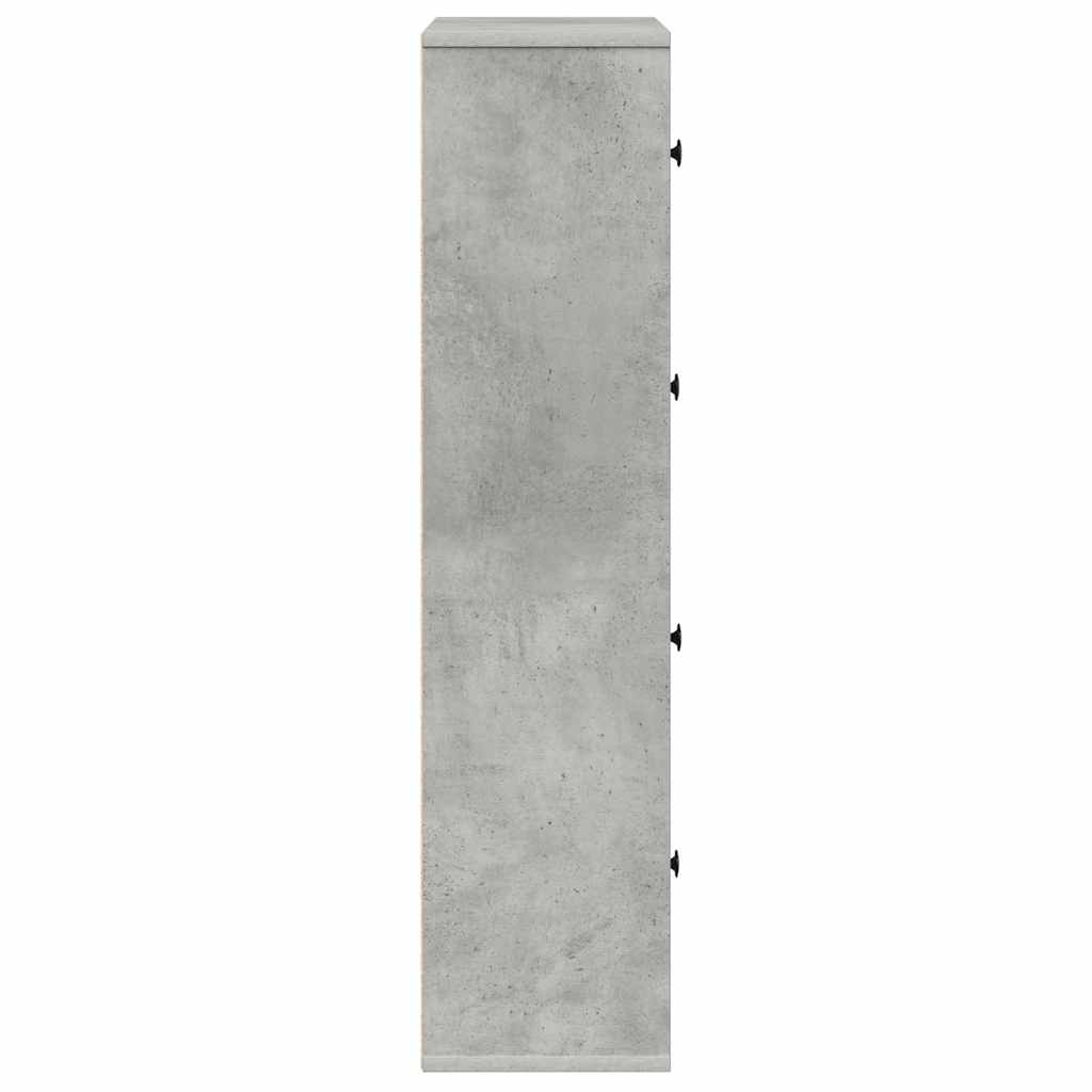 Bookshelf Concrete Grey 60 x 24 x 101.5 cm Engineered Wood