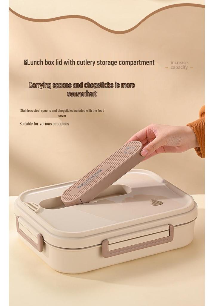 304 Stainless Steel Insulated Lunch Box with Lid, Large Capacity for Adults, Office & Student Use, Microwave Safe Bento Box