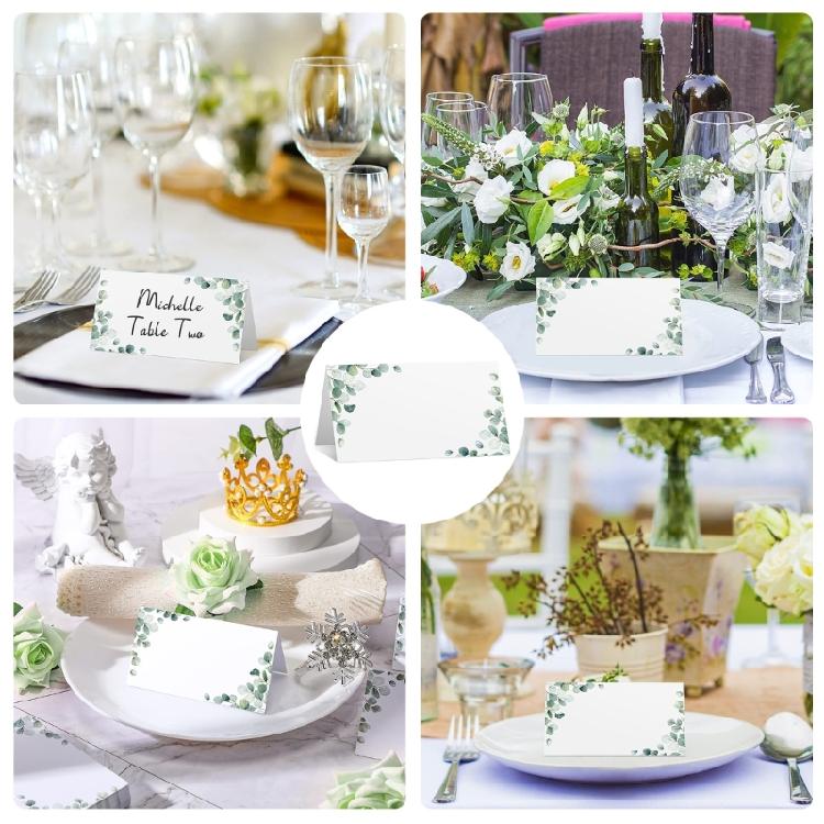 100Pcs Stylish Paper Name Cards Personalized Wedding Confirmation Place Cards Event Table Setting Card for Parties
