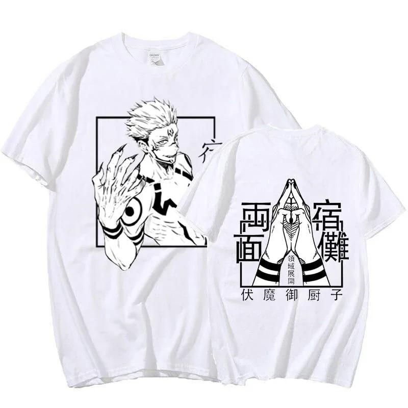 Anime Jujutsu Kaisen RyoUnisex Sukuna Graphic Printed Tee Unisex Unisex Tshirts Plus Size T Shirt Harajuku Hot Unisexga Unisex Four Seasons T-shirt