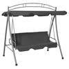 vidaXL Garden Swing with Bed Function and Roof 198×120×205 Cm Steel