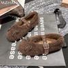 Fashion Women Fur Loafers Shoes Flats Warm Shallow Cotton Shoes Woman 2025 Trend Fashion Casual Shoes Winter Cozy New Mujer Zapatilllas