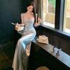 French Port Temperament Lady Suspender Heavy Industry Thin Skirt Summer Daily Wear Birthday Party Dress Dress