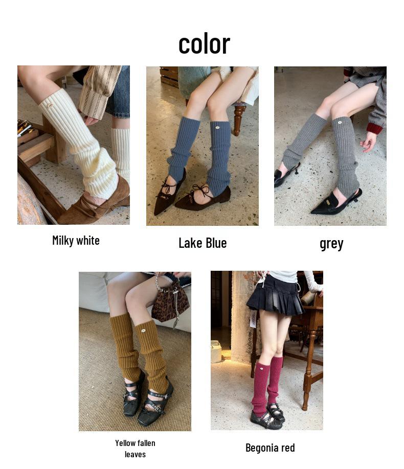Women's Velvet Thickened White Stirrup Leg Warmers: Warm, Versatile, Korean-Style for Autumn/Winter Ballet & Single Shoe Pairing.