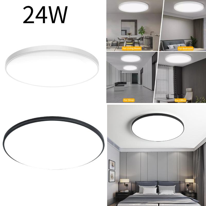 Ceiling 24w Led Lights Cool White Flush Mount Lamp Bedroom Bathroom Kitchen