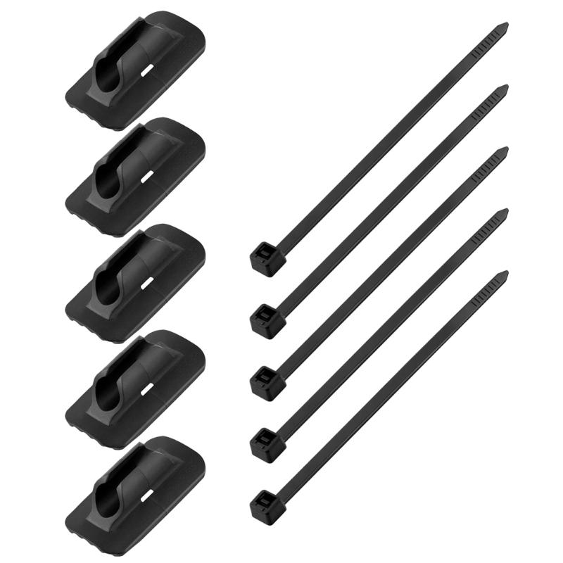 5pcs Bicycles Brake Cable Line Fixed Base with Tie Bike Cable Base Guide Road Bicycles Frame Cable Fixed Parts Durable 1