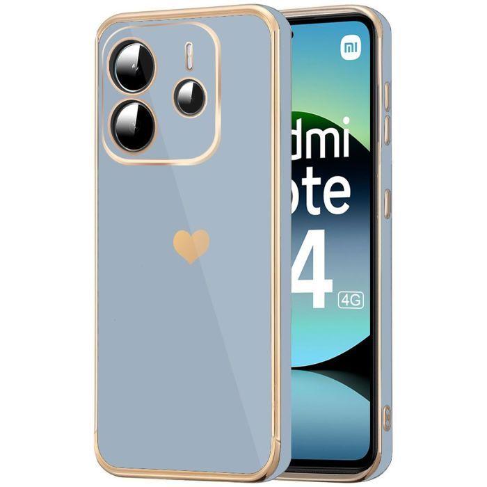 Coque de protection pour Xiaomi Redmi Note 14 4G - Souple - Anti-rayures - Motif Cœur