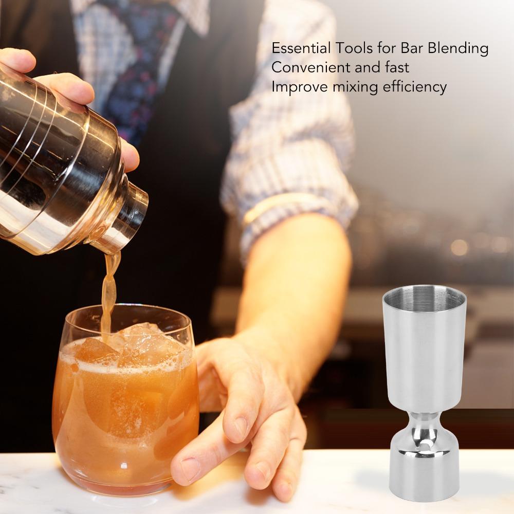 304 Stainless Steel Cocktail Jigger Dual Ounce Scales Stainless Steel Jigger  Bartending