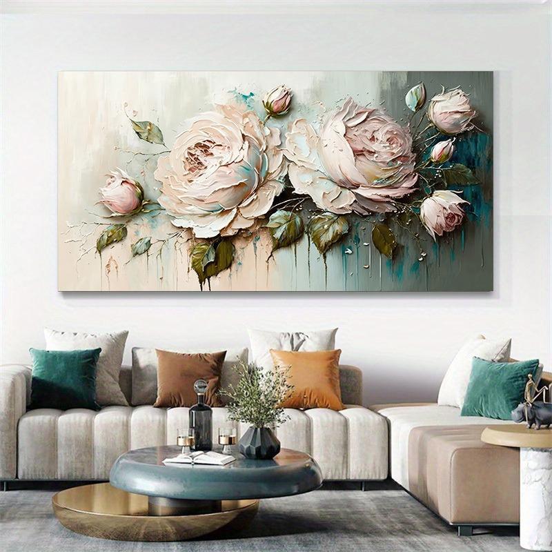 Abstract Blooming Flower Canvas Prints Oil Painting Home Decor Wall Art Watercolor Floral Poster Pictures For Living Room