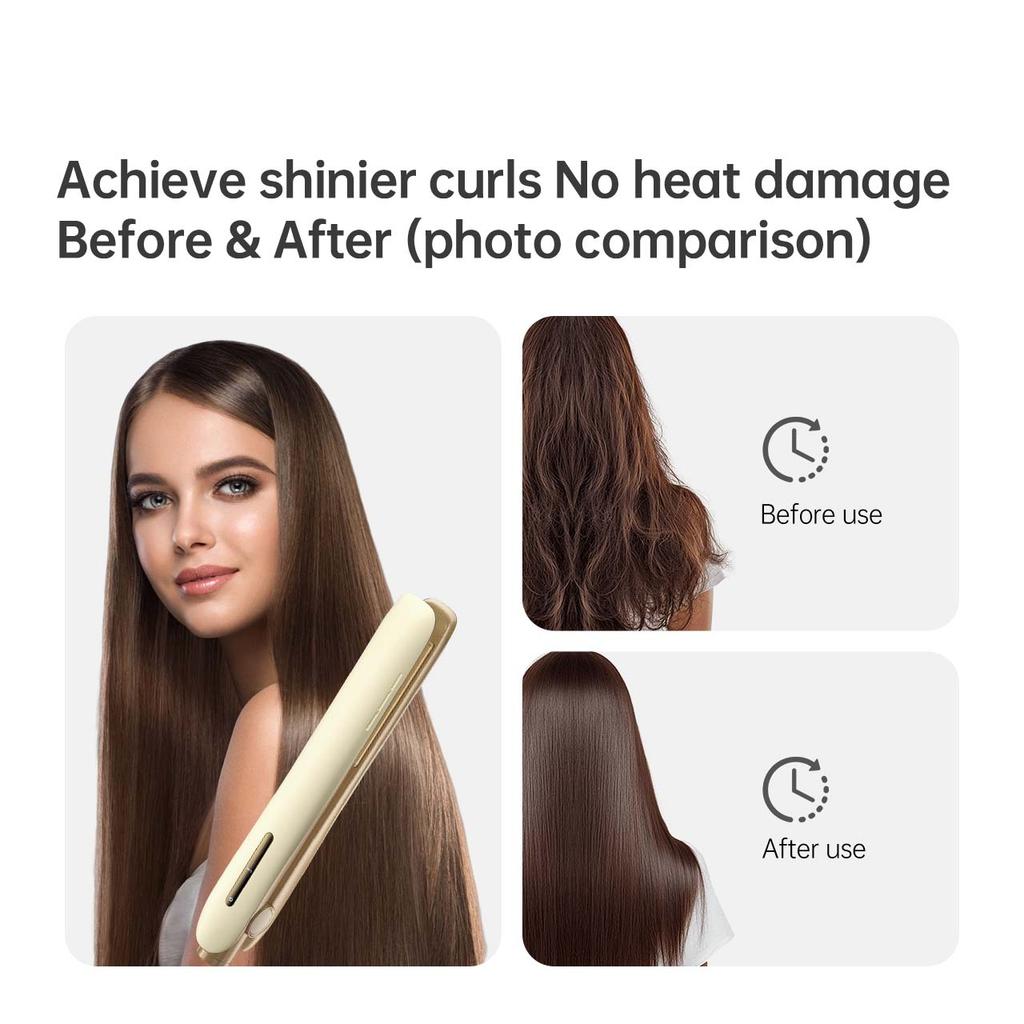 2 in 1 Hair Straightener And Curler Straightening Curling Iron Professional Negative Ion Fast Heating Styling Flat Iron