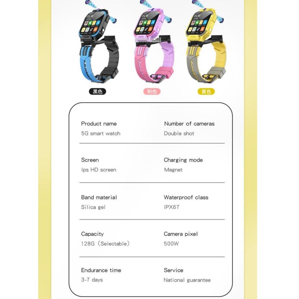 Rainbuvvy GS35 Quad Core 1.83inches Screen 1GB+8GB LTE 4G 2MP Dual Rear Camera Android OS Smart Watch Antenna Touch Panel WIFI Smart Watch