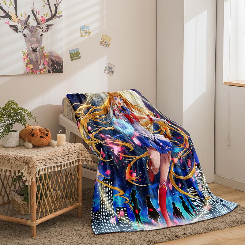 Cartoon Beautiful Girl Series Double-Sided Flannel 3D Digital Printing Blanket Blanket