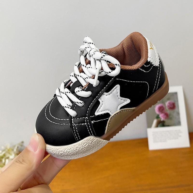 Youth Style Shoes Kids Star-Printed Soft Sole Casual Sneakers Boys Girls Lightweight Running Shoes