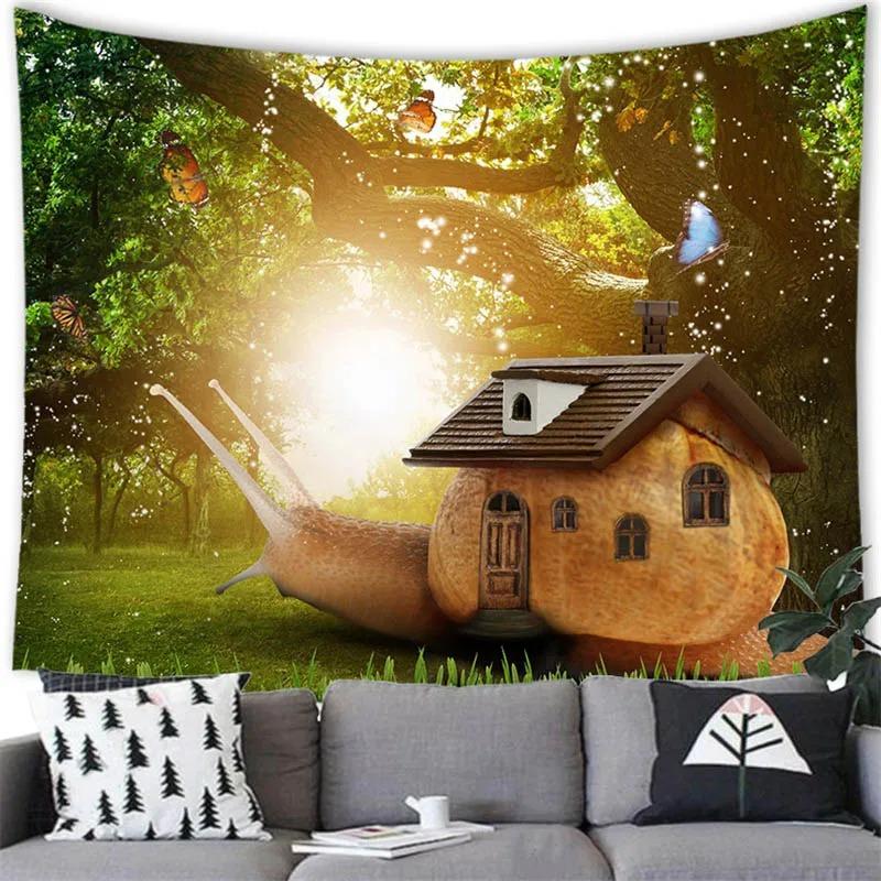 Magic Tree and Fantasy Scene Fantasy Forest Tapestry Wall Hanging Bedroom, Living Room, Dormitory Home Decoration 100X70CM