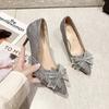 Women's Pumps Cinderella Rhinestone High Heels Pointed Toe Bow-knot Shoes Women Crystal Party Wedding Shoes Zapatillas Mujer