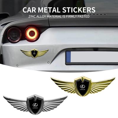 3D Metal Wings Badge Car Side Marker Window Trunk Sticker Decal For FSPORT LBX NX RX 350h 450h ES UX 300e GS GX IS LS