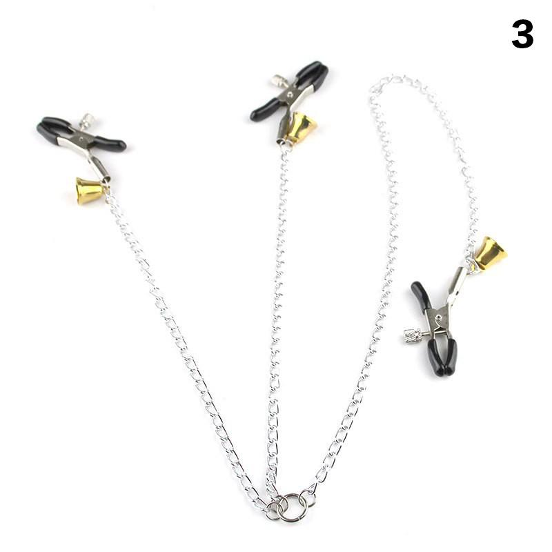 Butterfly Style For Couples Stainless Steel Metal Chain Nipple Milk Clips Breast Clip Sex Slaves Nipple Clamps Sex Toys
