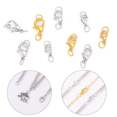 10Pcs/Lot For Jewelry Making Popular Lobster Buckle DIY Jewelry Accessories Golden Silver Clasp Metal Chains DIY Necklace Supplies Jewelry Accessory