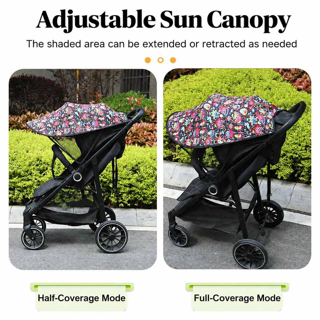 Parasol para Cochecito de Bebé de Ajuste Universal con Protección UV Toldo para Cochecito de Bebé para Bebés Funda Solar para Cochecito Accesorios para Cochecito