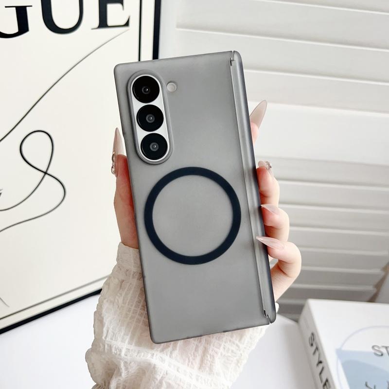 Slim Matte Transparent Magnetic Hinge Protection Back Case for Samsung Galaxy Z Fold7 6 5 4 Folding Hard Wireless Charging
