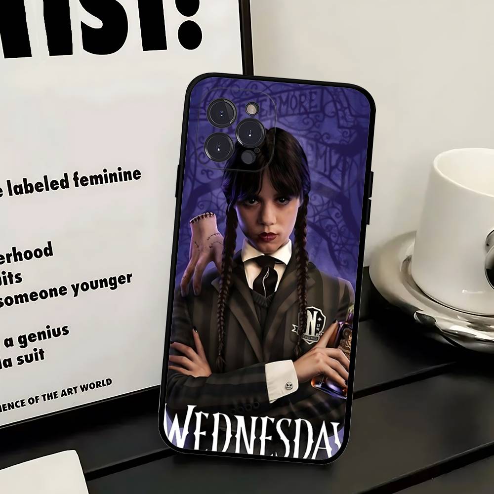 

MOVIE W-Wednesday Phone Case For IPhone 17 Air 16 15 14 Plus 13 12 Mini 11 Pro Max Black Cover iPhone 16 plus
