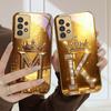 Błyszcząca Złota Korona Do Samsunga A50 A51 A52 A53 A54 A55 56 14 15 13 16 26 31 32 33 34 35 70 71 72 73 Złote szklane etui na telefon