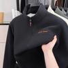 Jachetă Fleece Rezistentă la Vânt pentru Bărbați - Hanorac Gros, Călduros, cu Guler Înalt (Toamnă/Iarnă 2025)