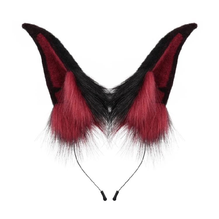 

Штучне хутро Коти Лисиці Вушка Обруч для волосся для жінок Хелловін Косплей Костюм Аксесуари для волосся Пухнасті тваринні вушка Обруч для волосся вина червоного кольору/чорний