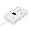 1.5m Power Strip 16 AC Outlets 5 USB Ports Overload Protection Power Strip for Office Dormitory US Plug 100 240V