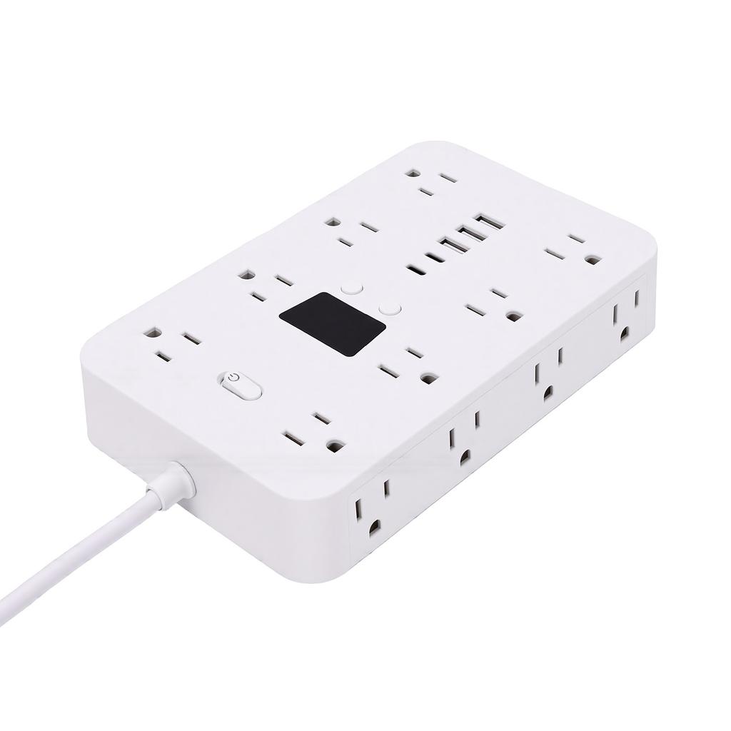 1.5m Power Strip 16 AC Outlets 5 USB Ports Overload Protection Power Strip for Office Dormitory US Plug 100 240V