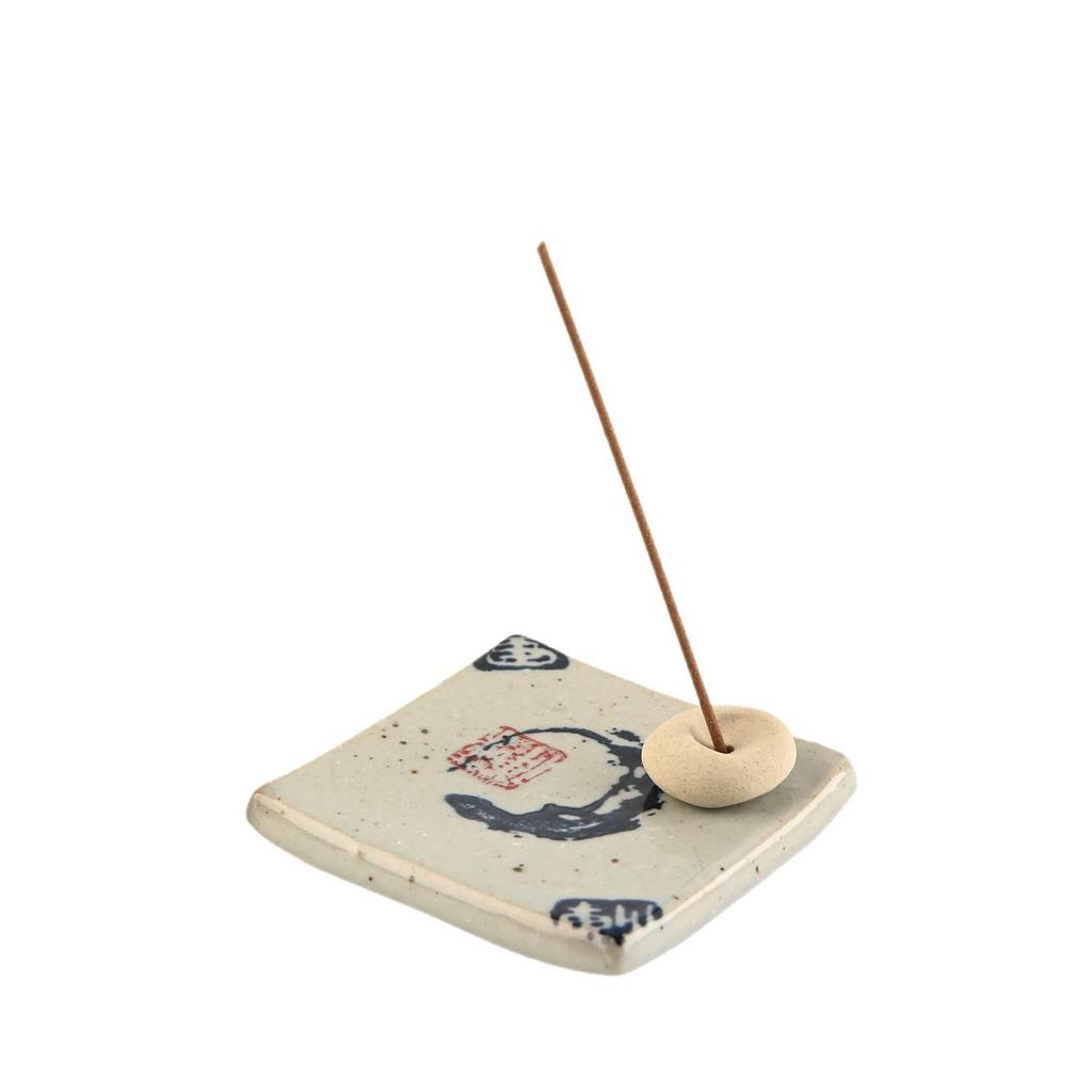 Antique Zen-Style Chinese Pottery Incense Holder and Burner Tea Table Decoration