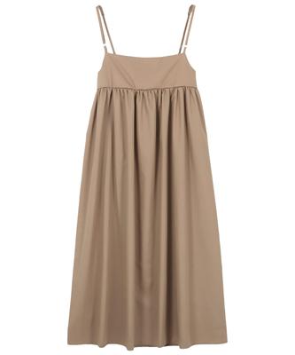 Kobe Lettuce Cami Strap Flared Dress, Stylish, Elegant, and Cute for Women [E3268], Free Size, Greige