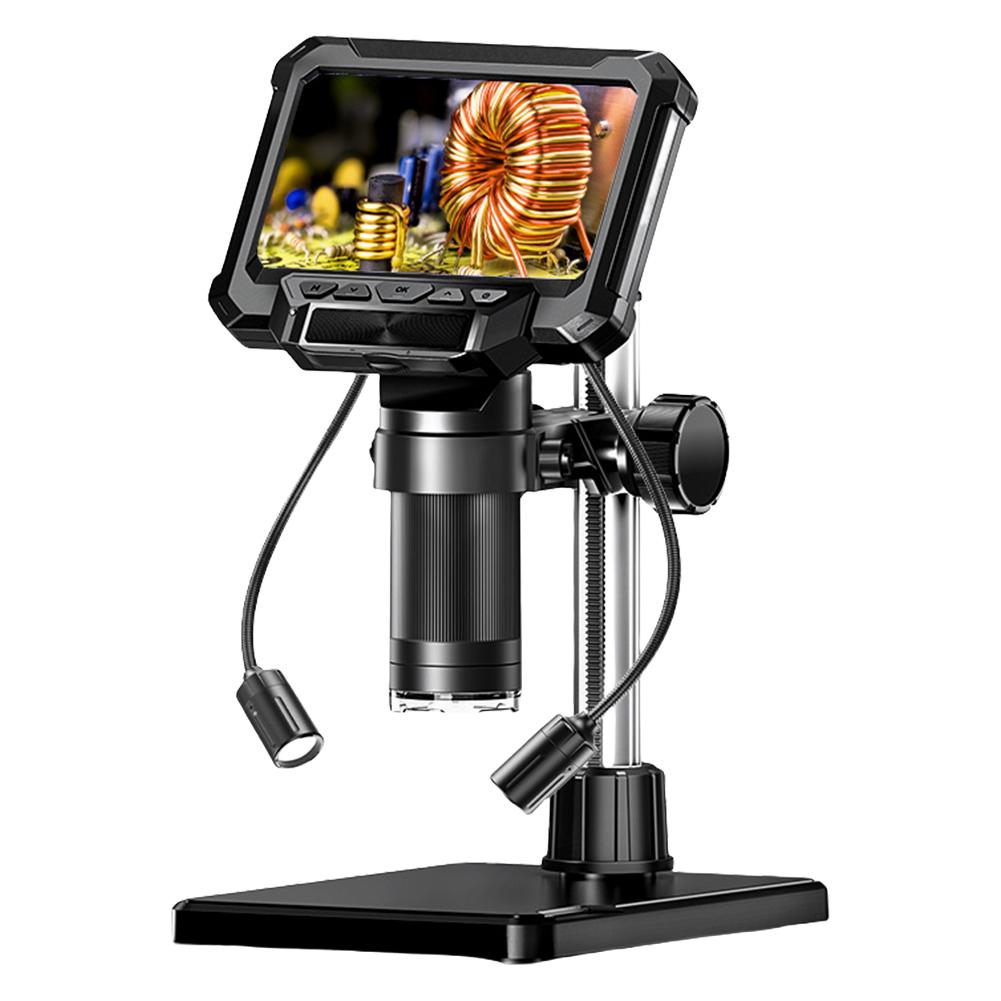 Microscópio Digital MK5 4,3 Polegadas 1000X Microscópio para Moedas Microscópio de Vídeo HD 1080P para Adultos Visualização em PC Microscópio de Soldagem Lupa