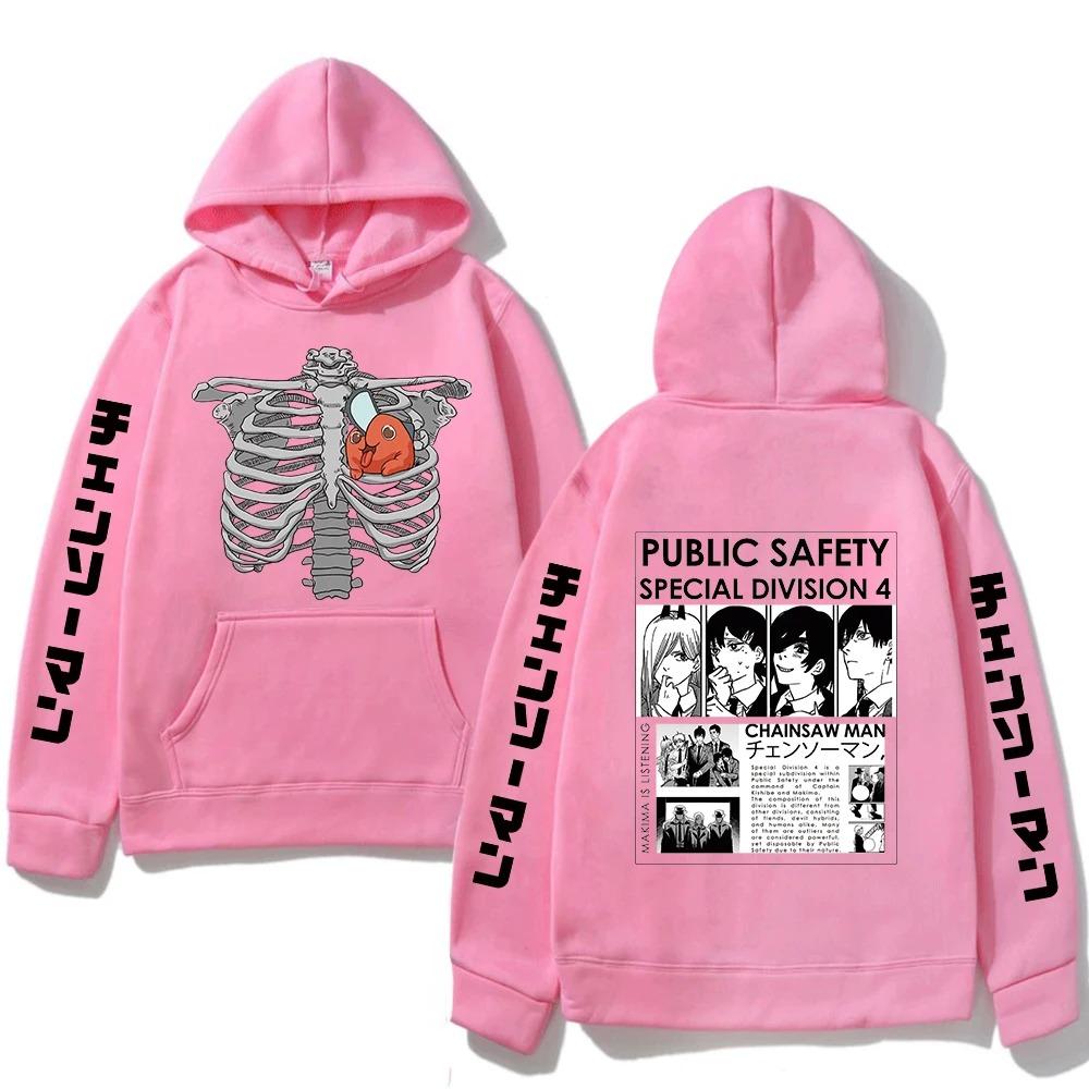 Autumn Winter Hoodies Men Women Chainsaw Man Hooded Hombre Y2k Oversized Streetwear Unisex Hip Hop Pullover Tracksuit Female Male Clothing