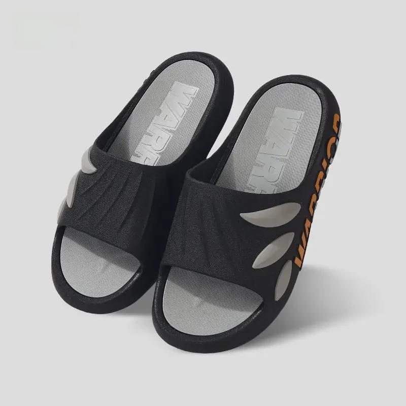 

Летние мужские тапочки Warrior: Удобные, износостойкие, нескользящие сандалии для ванной комнаты на толстой подошве 43-44