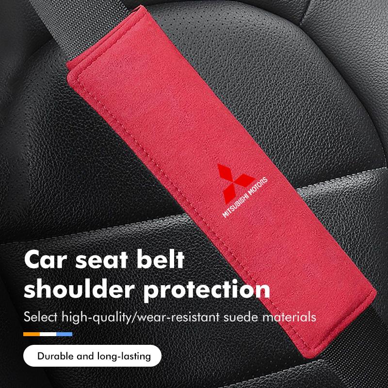 Cxdjmy1 1/2Pcs Car Seat Belt Covers Safety Belt Shoulder Protection Interior Accessories For Mitsubishi Outlander Lancer Cross Colt