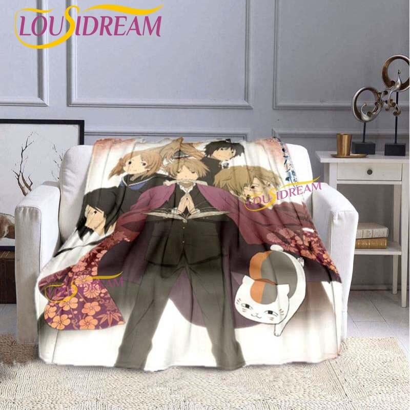 Classic Cartoon Natsume Friends Account Blanket Premium Flannel Warmth Soft Plush Sofa Bed Blanket
