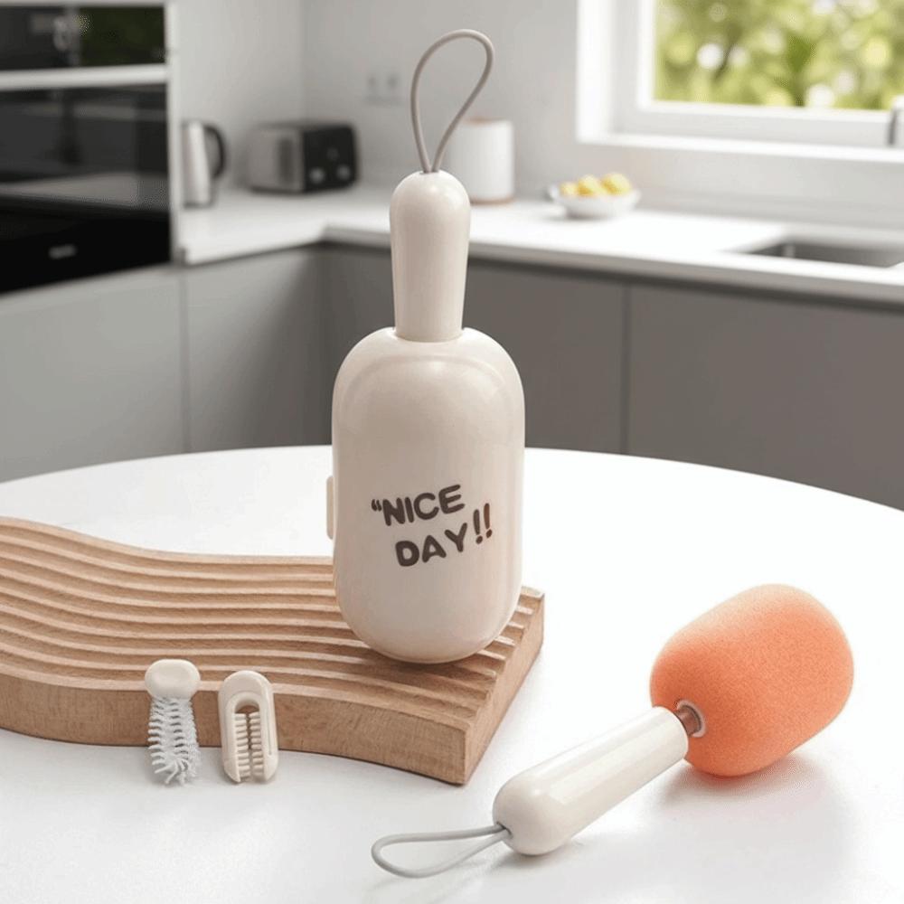 Portable Cup Cleaning Brush Foldable Wine Brush Space Saving Cup Scrubber  Office Use