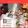 Christmas Countdown Advent Calendar With Cute Snowman Acrylic Decorations For Holiday Gifts And Party Decor