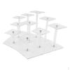 Layers Action Figure Display Stand, Decorative Trapezoidal 3mm Removable Transparent Box for Manga