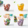 Crystal Resin Cat Figurine With Colorful Shell Decor For Office Desk Gift