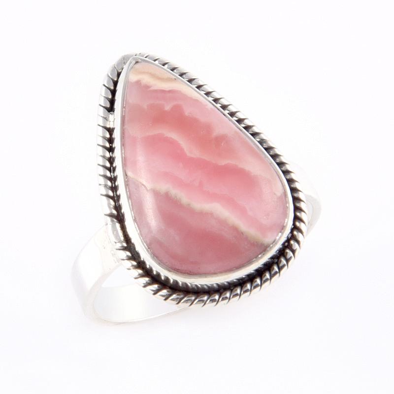 Natural Rhodochrosite Gemstone Handmade 925 Solid Silver Jewelry Ring S.6.5 M6p52
