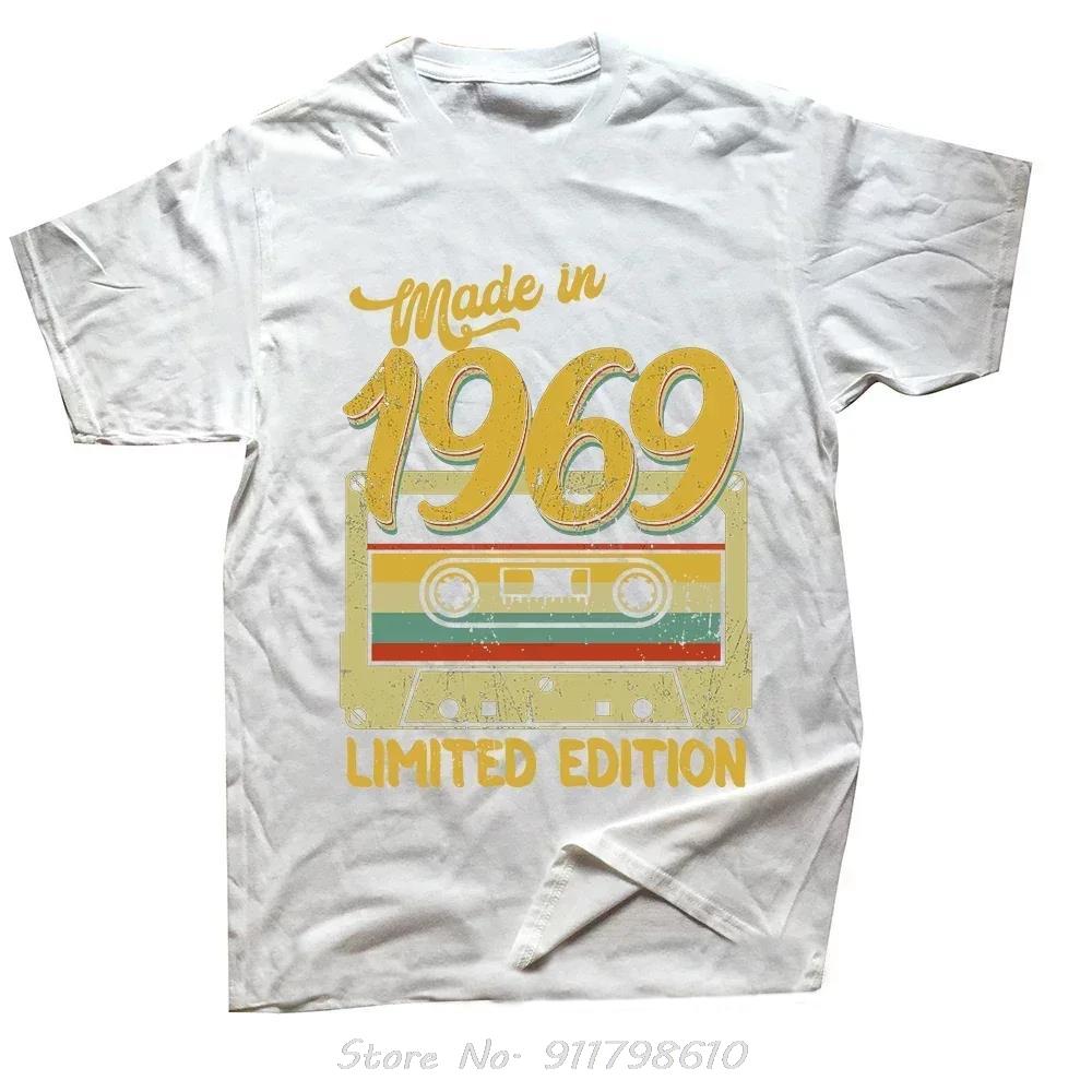 55 Year Old Mens Clothing Vintage 1969 Limited Edition Oversized T-shirt Round Neck Fashion Fitness T Shirt Casual Cotton Tshirt