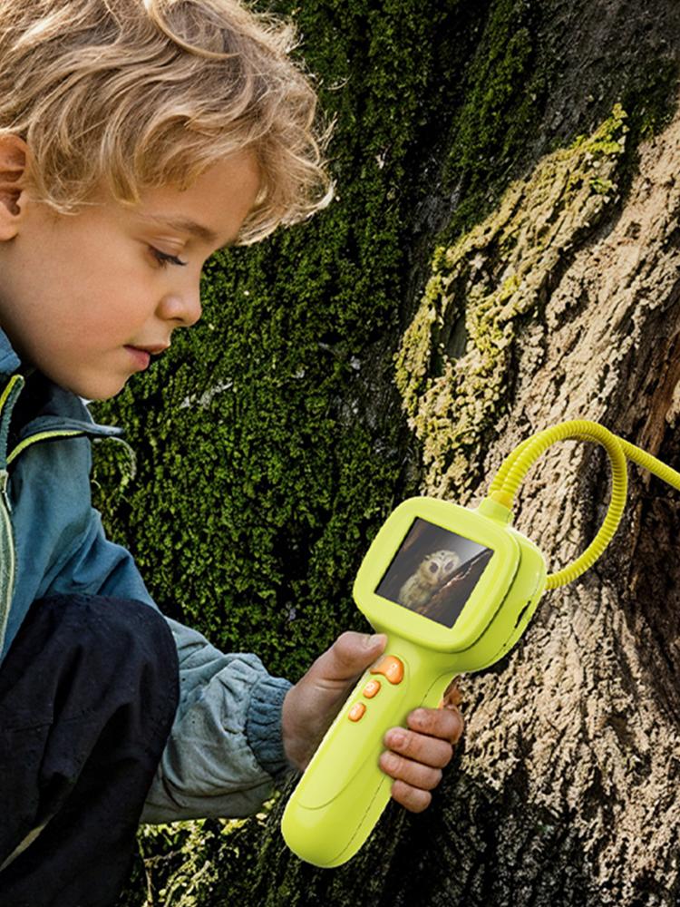 Endoskop-Schlangenkamera mit Licht Naturerkundung Inspektionskamera Geburtstagsgeschenke für Kinder 4 5 6 7 8 9 10 Jahre Alt